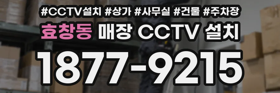 효창동 매장 CCTV 설치