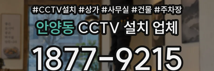 안양동 CCTV 설치 업체