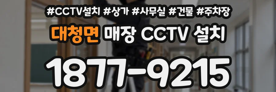 대청면 매장 CCTV 설치