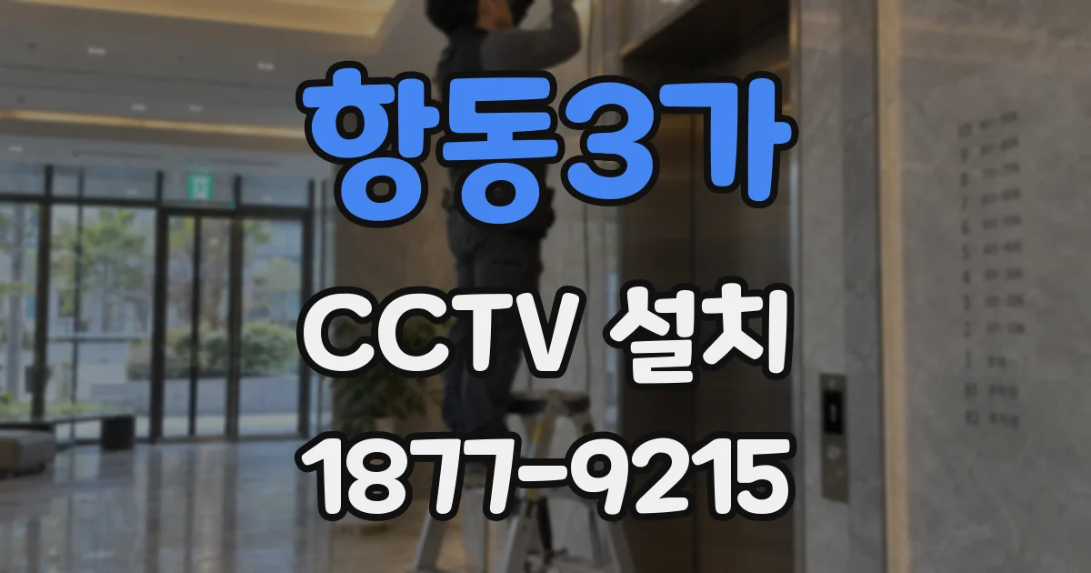 항동3가 CCTV 설치