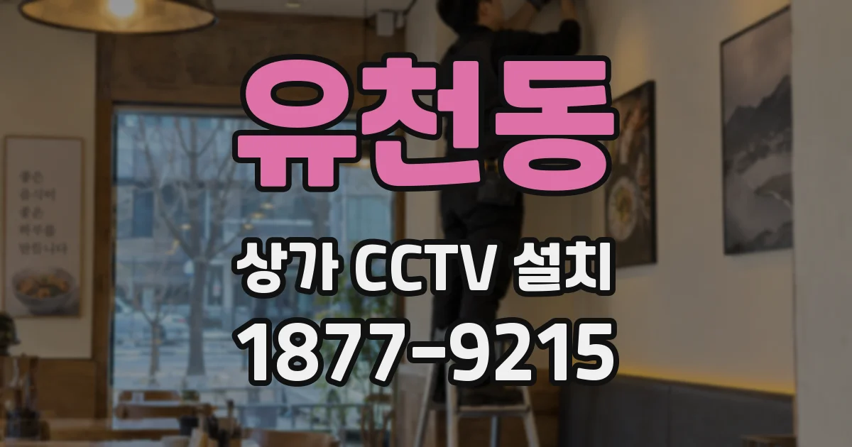 유천동 상가 CCTV 설치