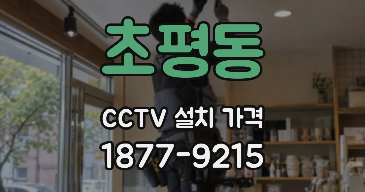 초평동 CCTV 설치 가격