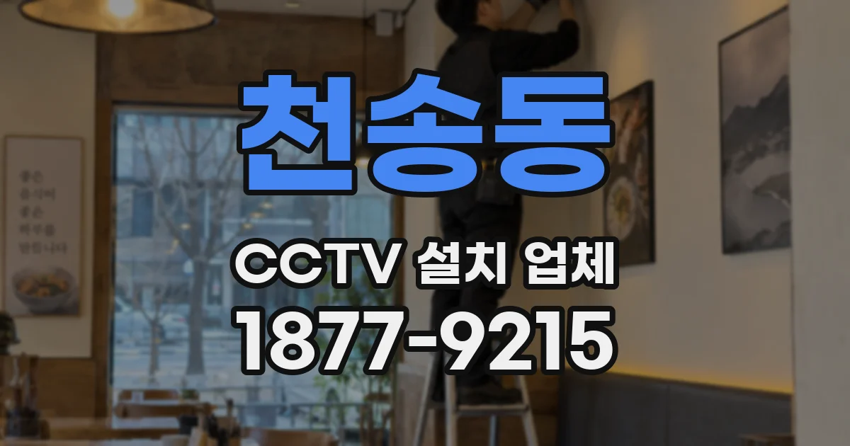 천송동 CCTV 설치 업체