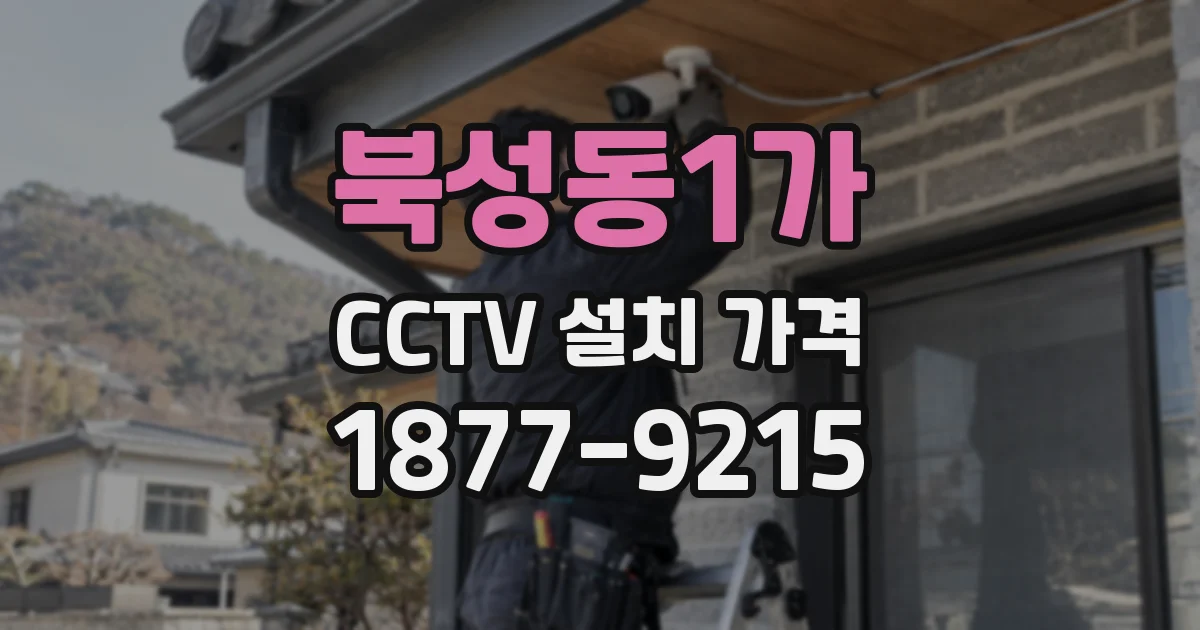 북성동1가 CCTV 설치 가격