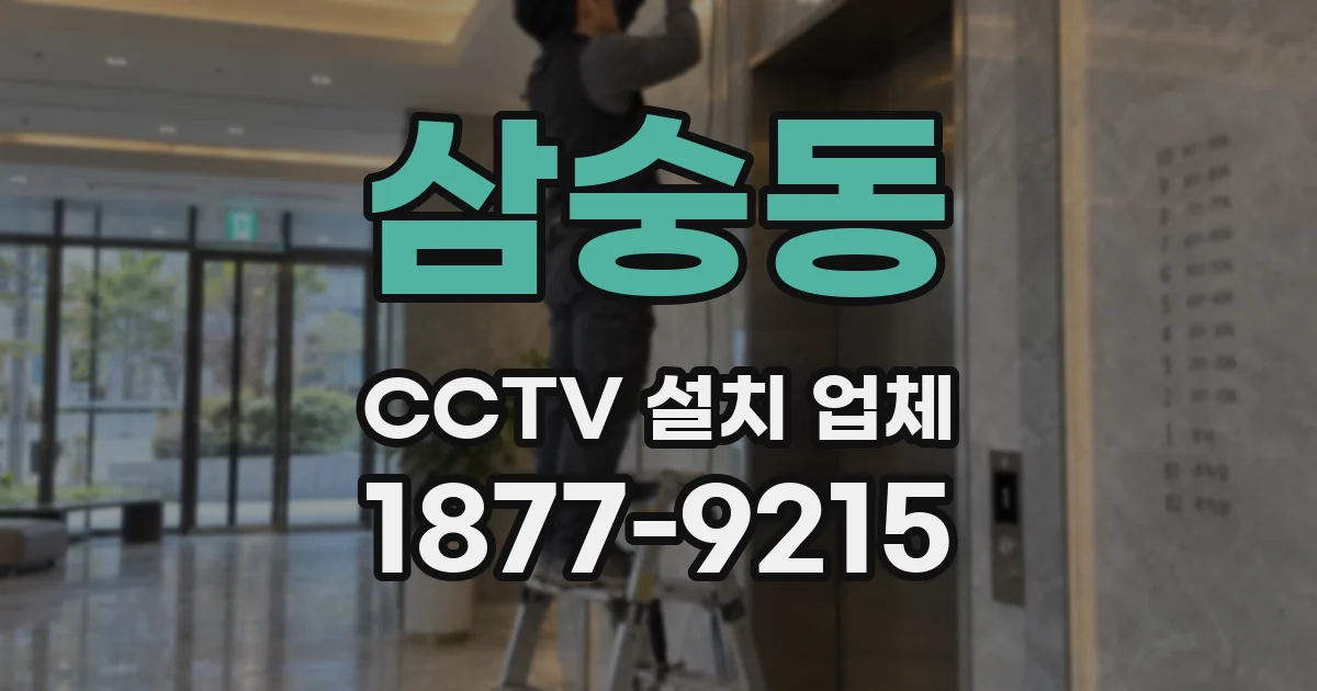 삼숭동 CCTV 설치 업체