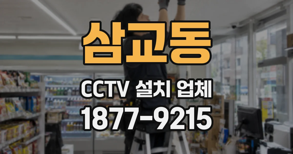 삼교동 CCTV 설치 업체