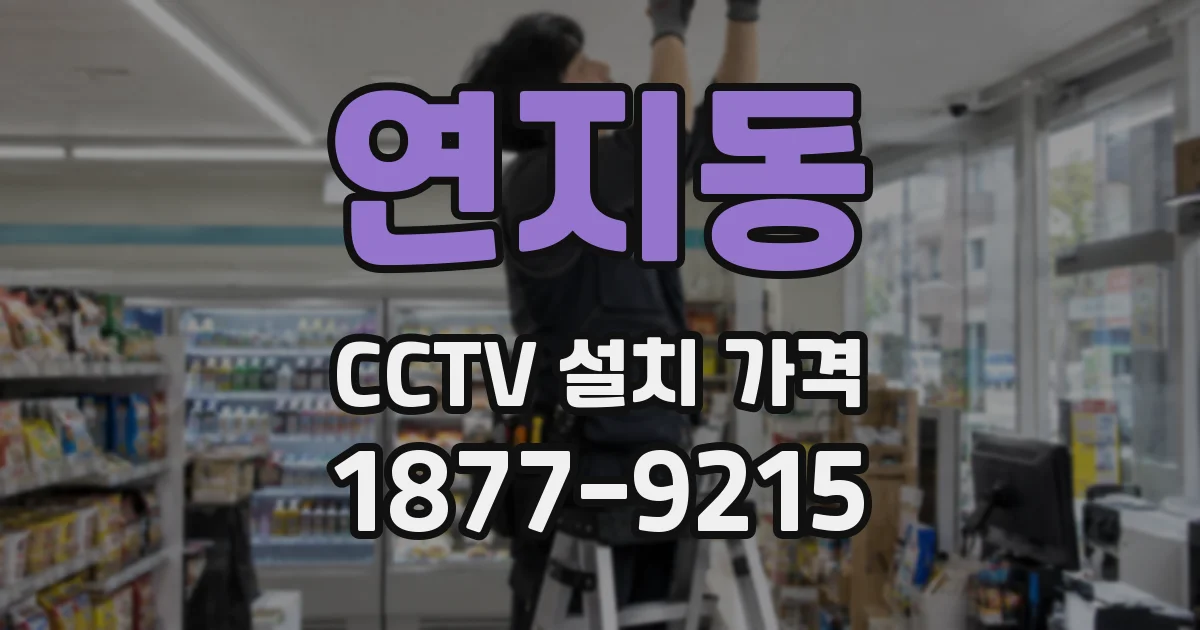 연지동 CCTV 설치 가격