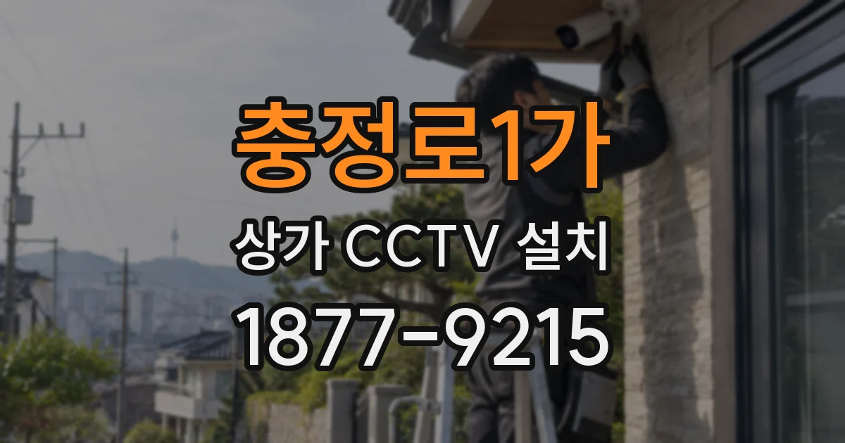 충정로1가 상가 CCTV 설치