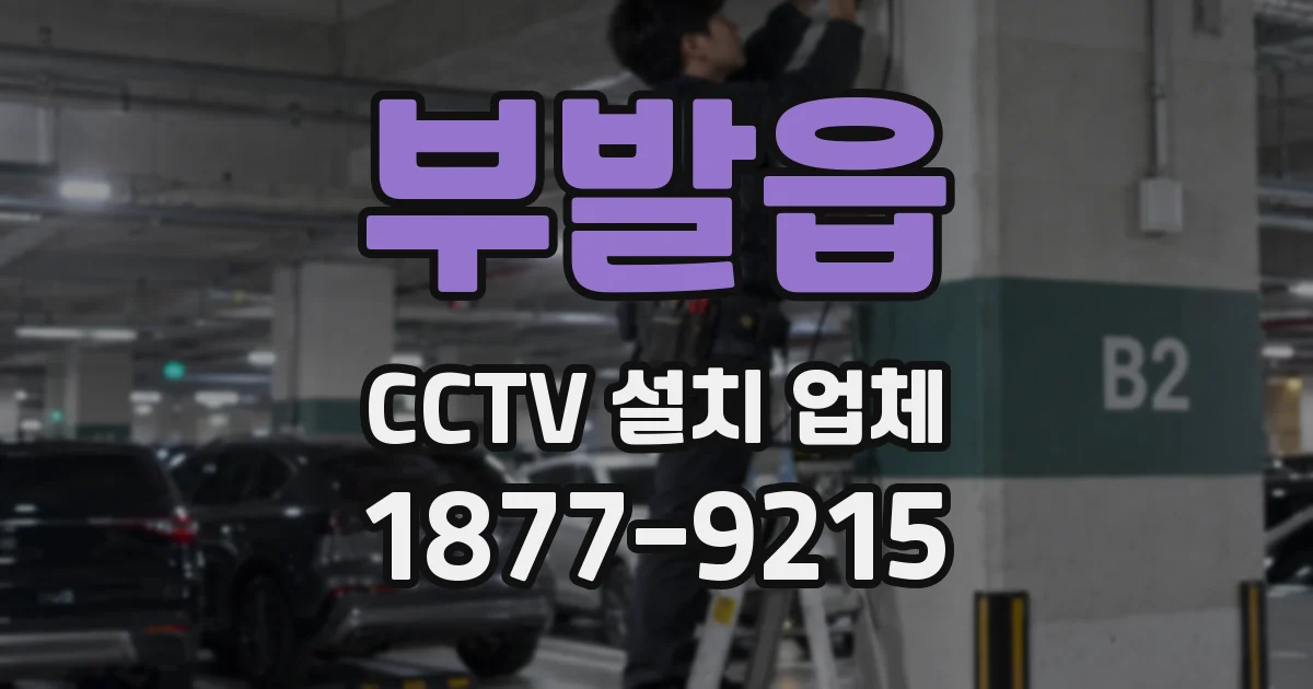 부발읍 CCTV 설치 업체