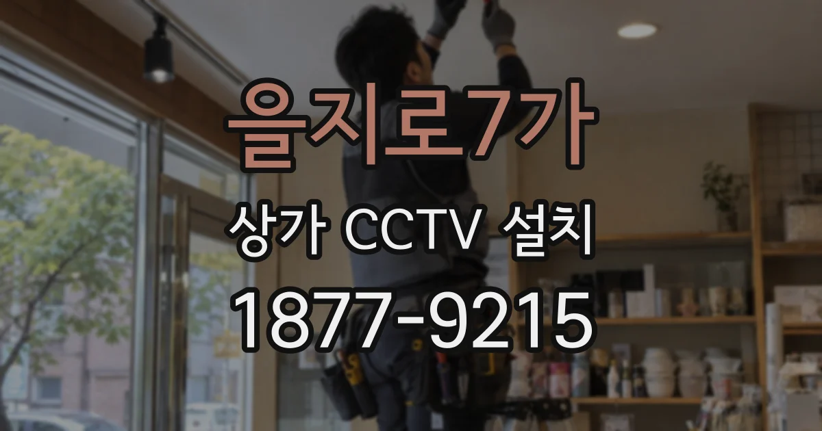 을지로7가 상가 CCTV 설치