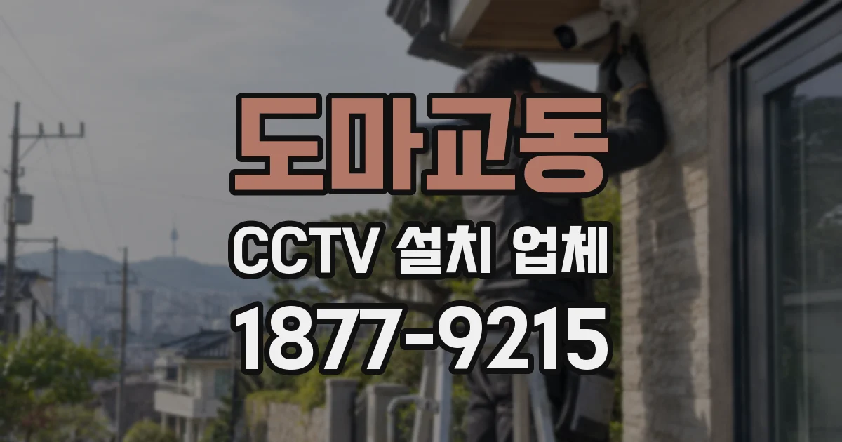 도마교동 CCTV 설치 업체