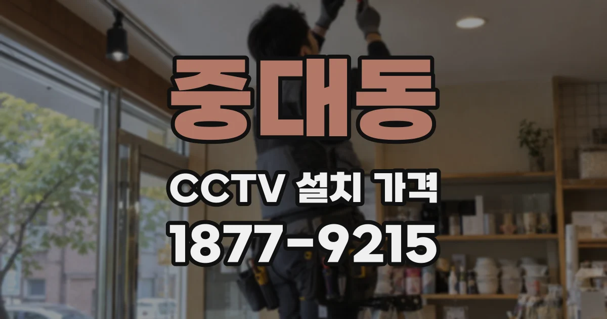 중대동 CCTV 설치 가격