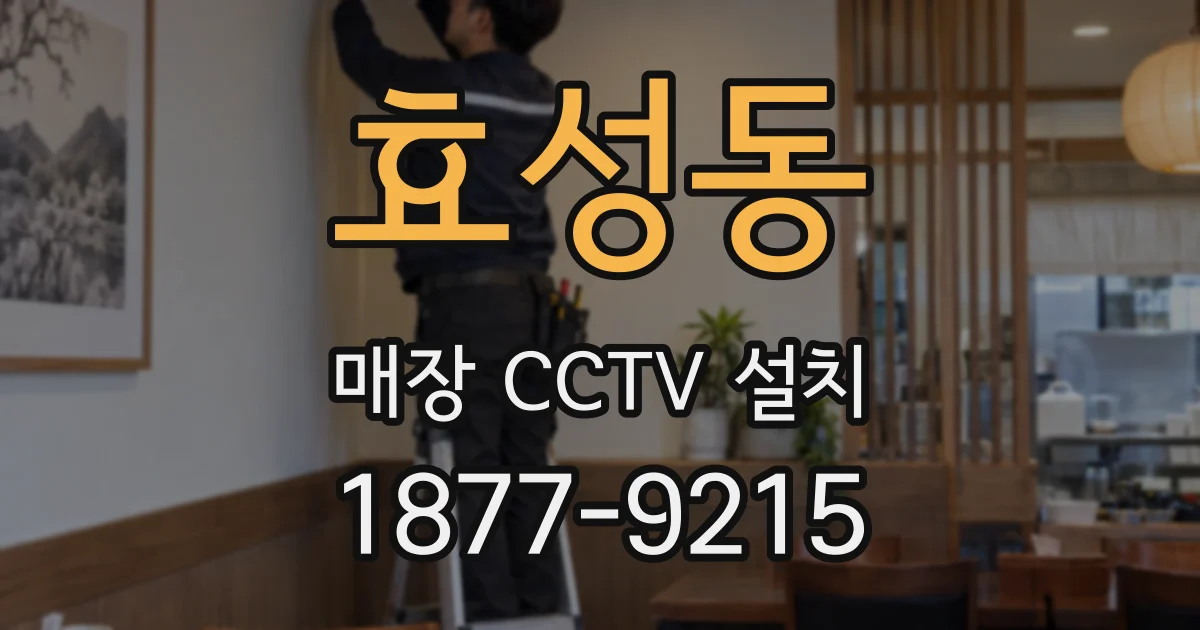 효성동 매장 CCTV 설치