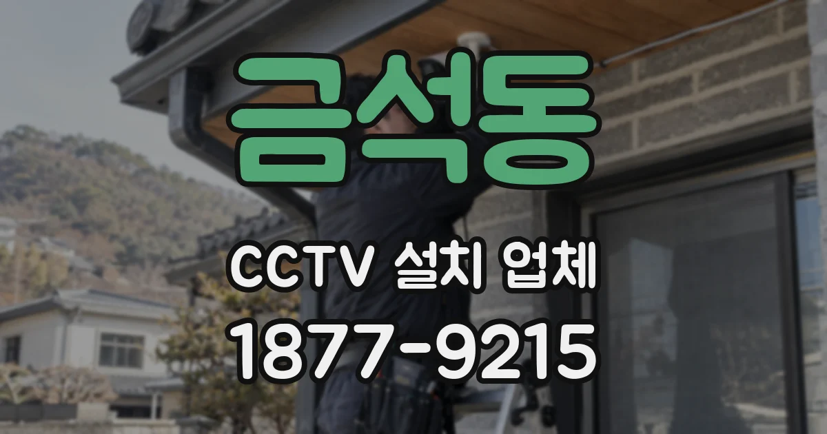 금석동 CCTV 설치 업체