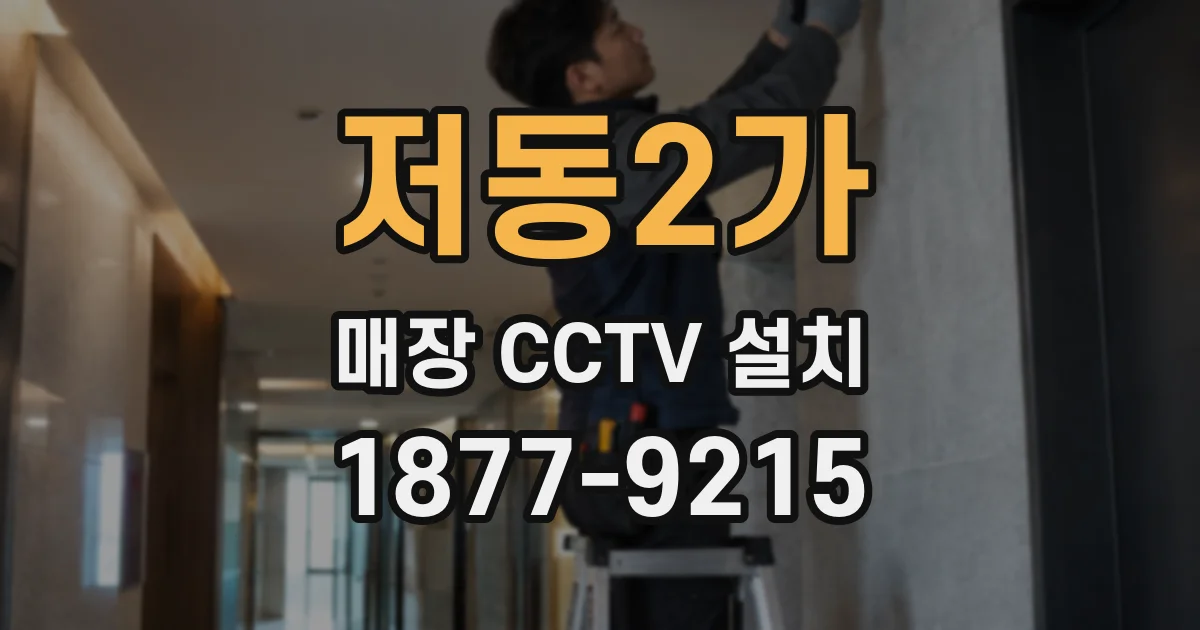 저동2가 매장 CCTV 설치
