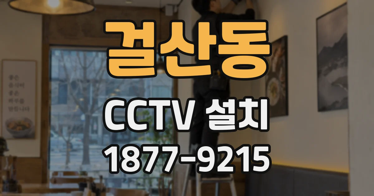 걸산동 CCTV 설치