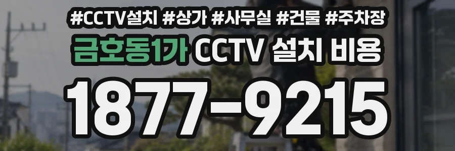 금호동1가 CCTV 설치 비용