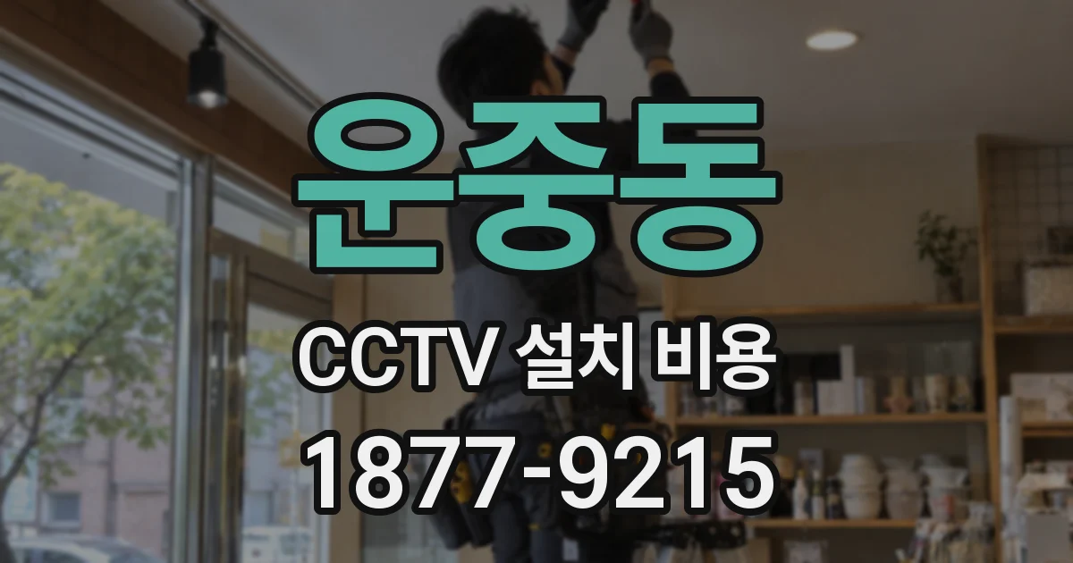 운중동 CCTV 설치 비용