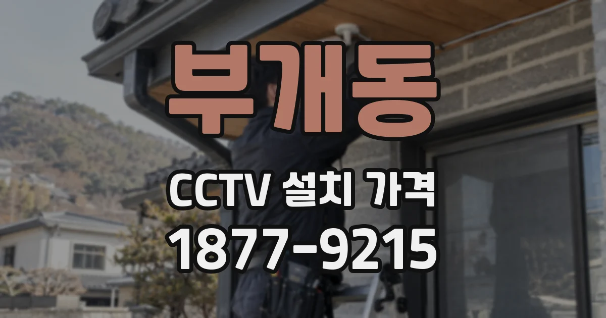 부개동 CCTV 설치 가격