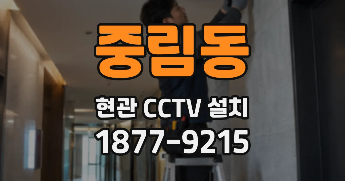 중림동 현관 CCTV 설치