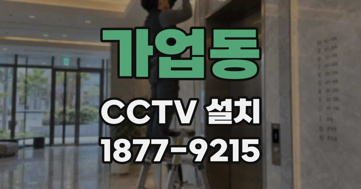 가업동 CCTV 설치