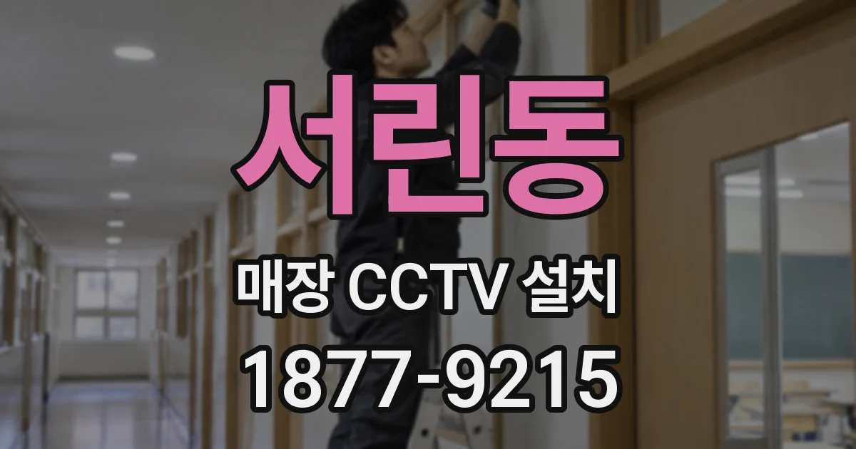 서린동 매장 CCTV 설치