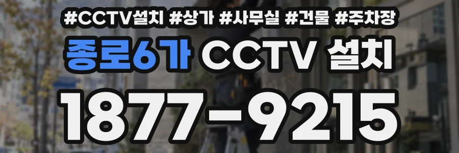 종로6가 CCTV 설치