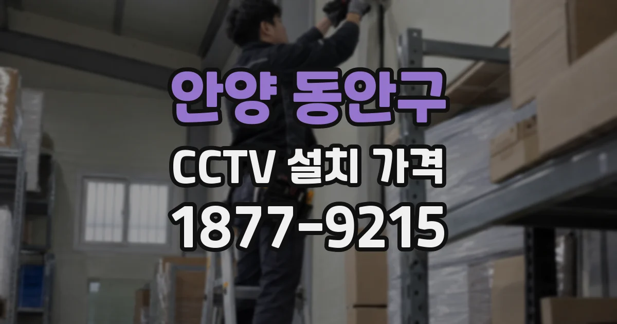 안양 동안구 CCTV 설치 가격