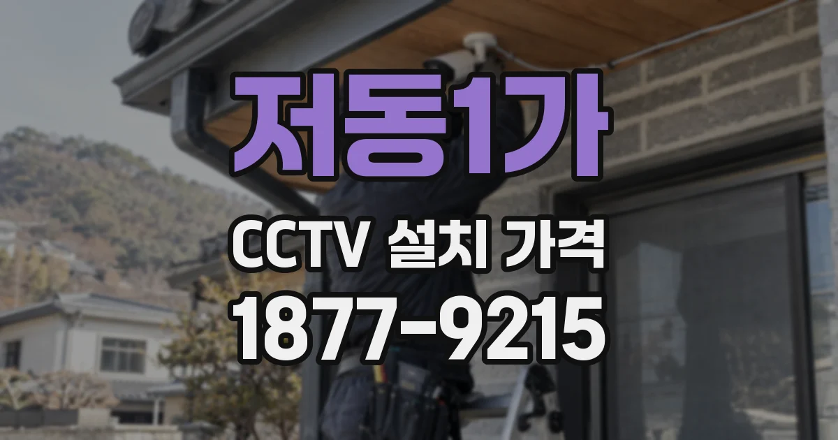 저동1가 CCTV 설치 가격