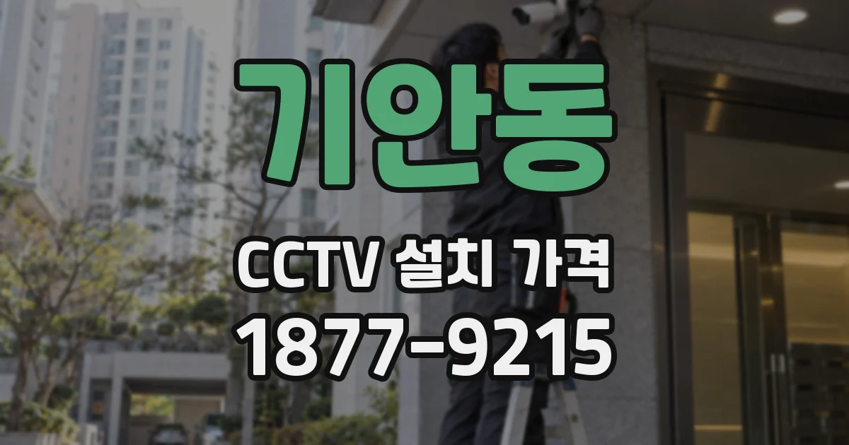 기안동 CCTV 설치 가격