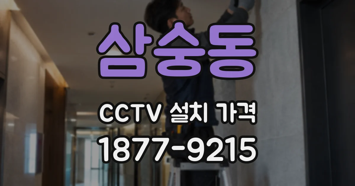 삼숭동 CCTV 설치 가격
