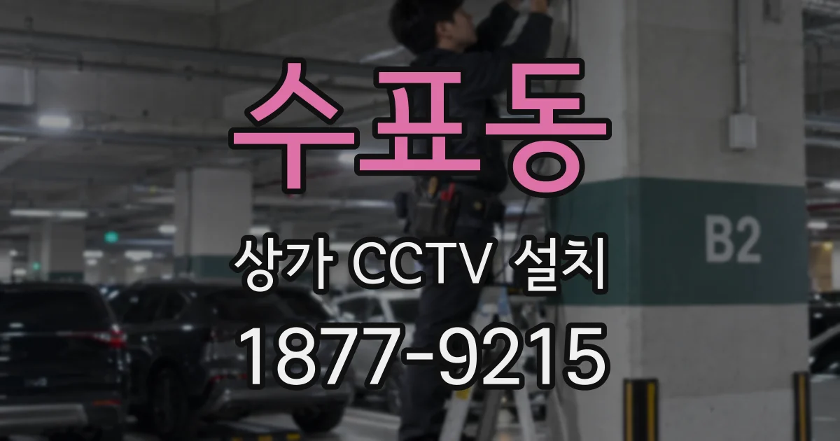 수표동 상가 CCTV 설치