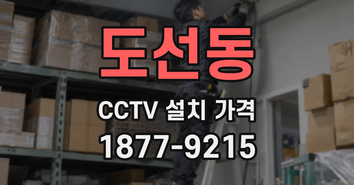 도선동 CCTV 설치 가격