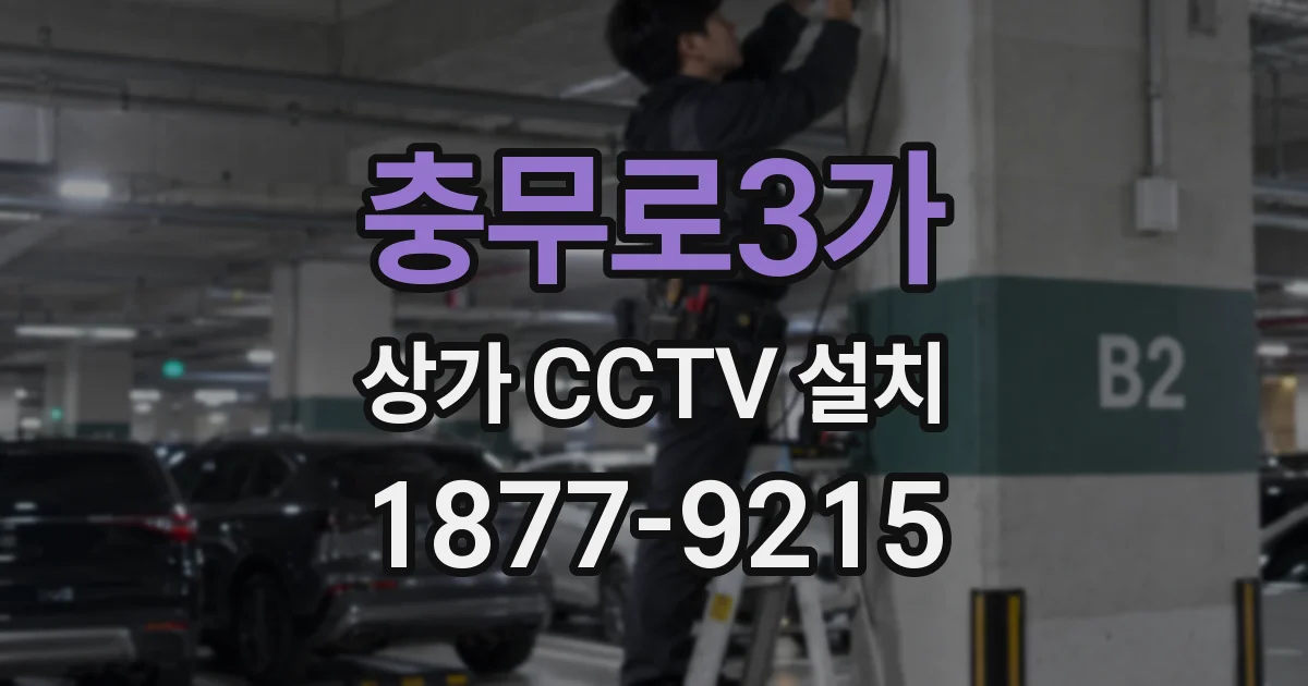 충무로3가 상가 CCTV 설치