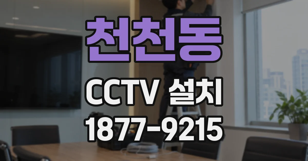 천천동 CCTV 설치
