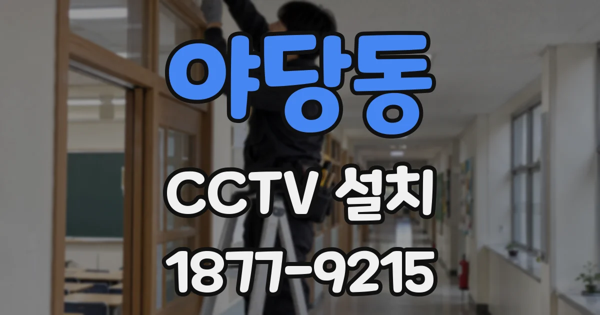 야당동 CCTV 설치