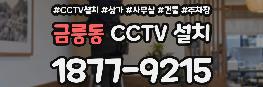 금릉동 CCTV 설치