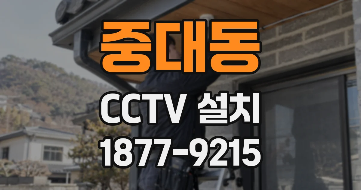중대동 CCTV 설치