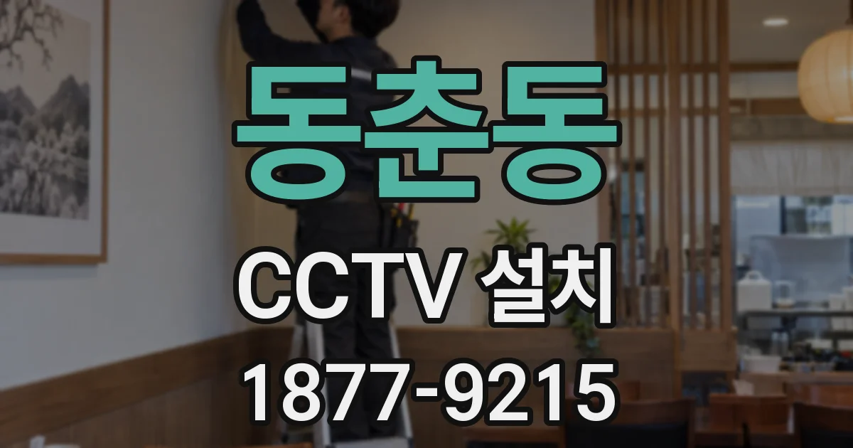 동춘동 CCTV 설치