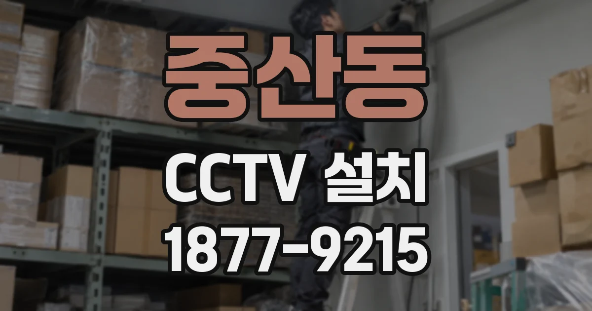 중산동 CCTV 설치