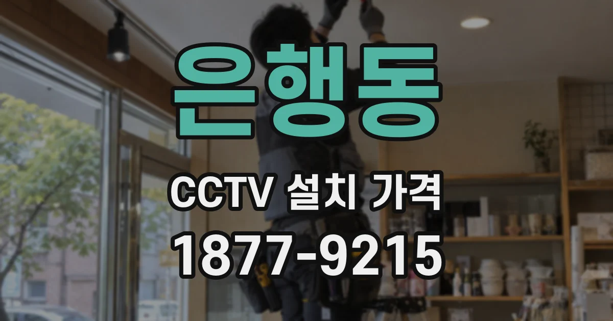 은행동 CCTV 설치 가격