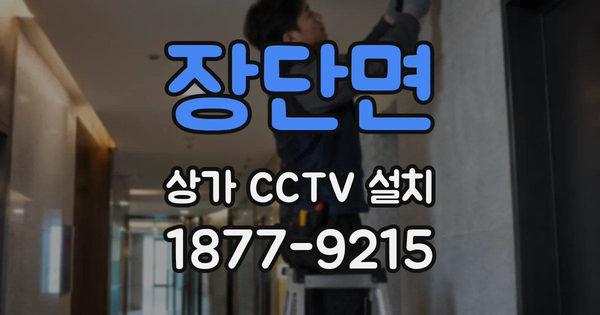 장단면 상가 CCTV 설치