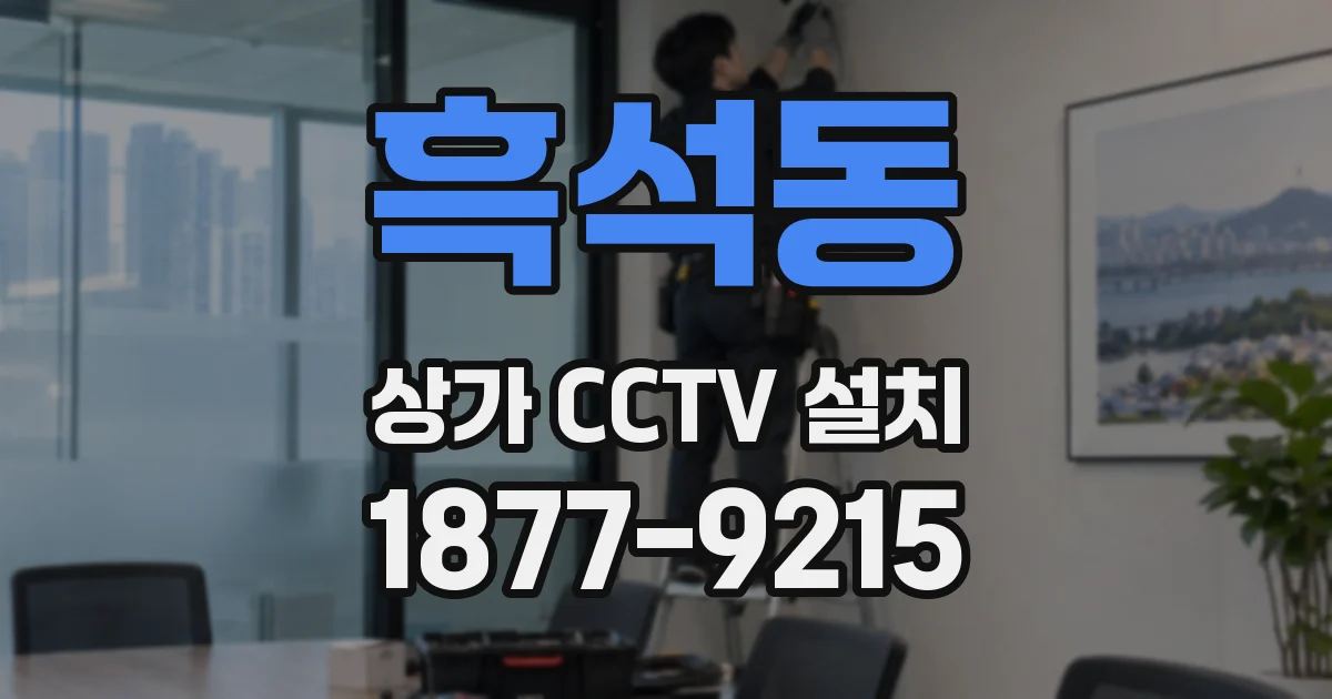 흑석동 상가 CCTV 설치