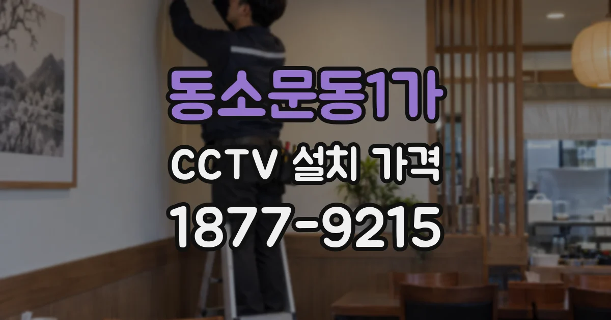 동소문동1가 CCTV 설치 가격