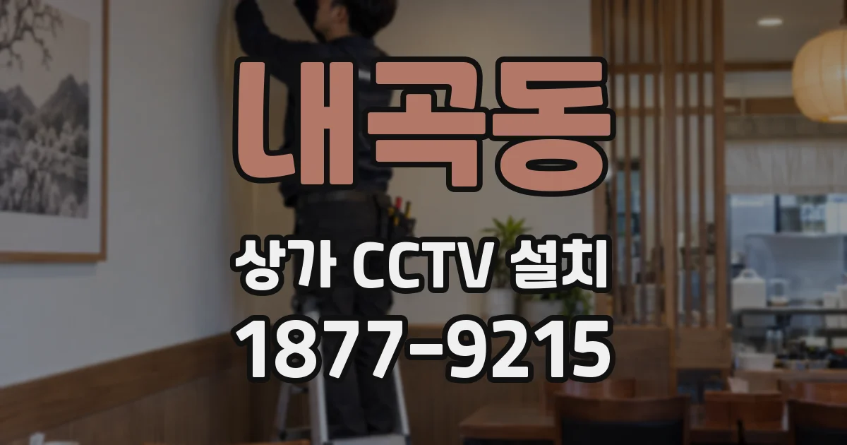 내곡동 상가 CCTV 설치