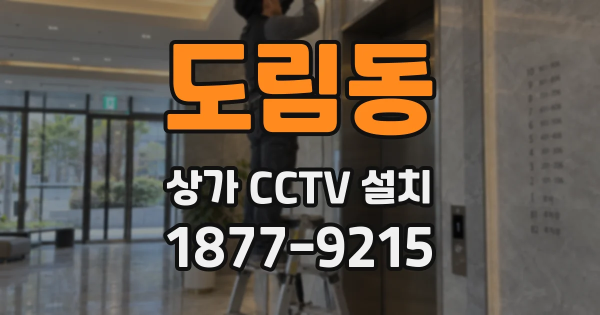 도림동 상가 CCTV 설치