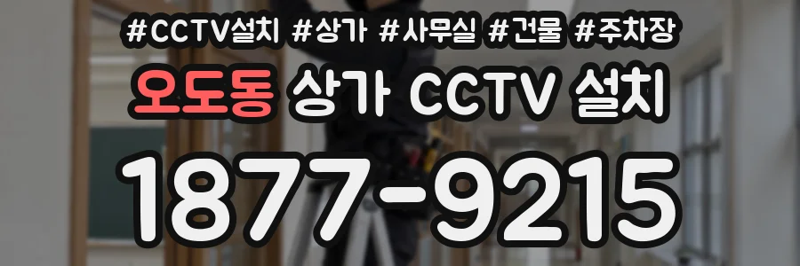 오도동 상가 CCTV 설치