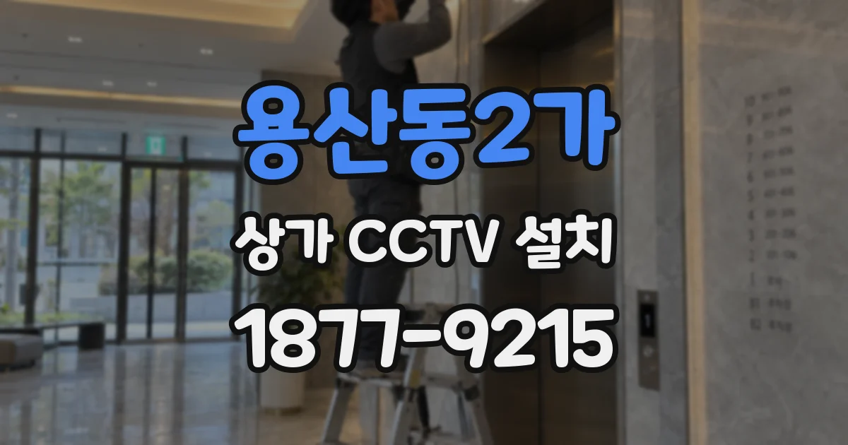 용산동2가 상가 CCTV 설치