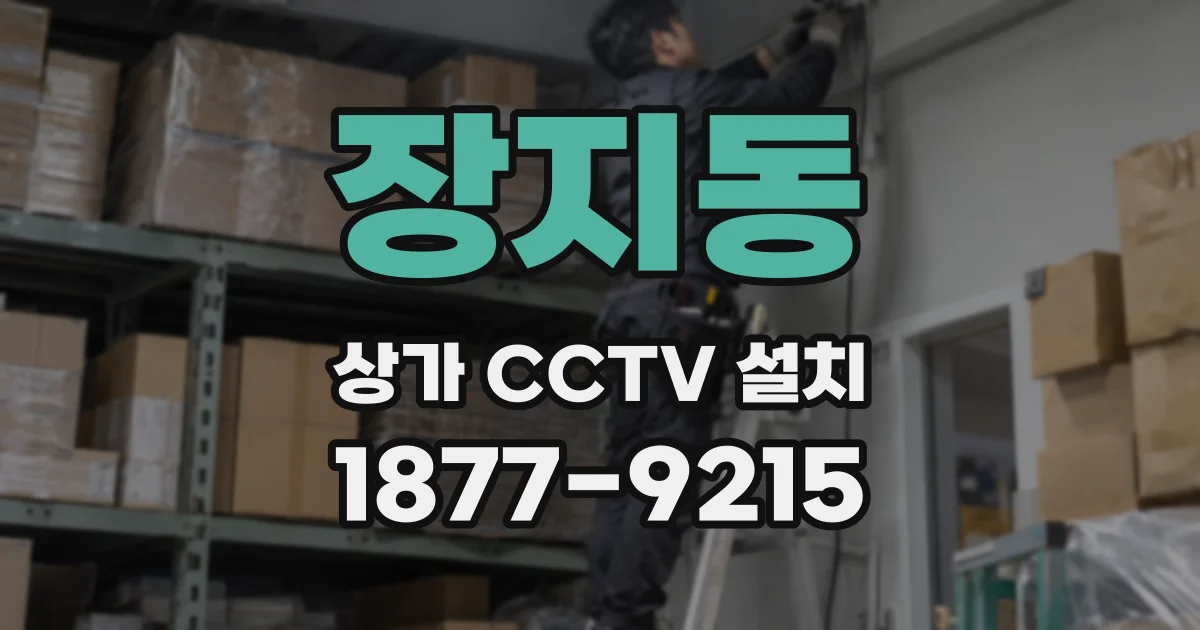 장지동 상가 CCTV 설치