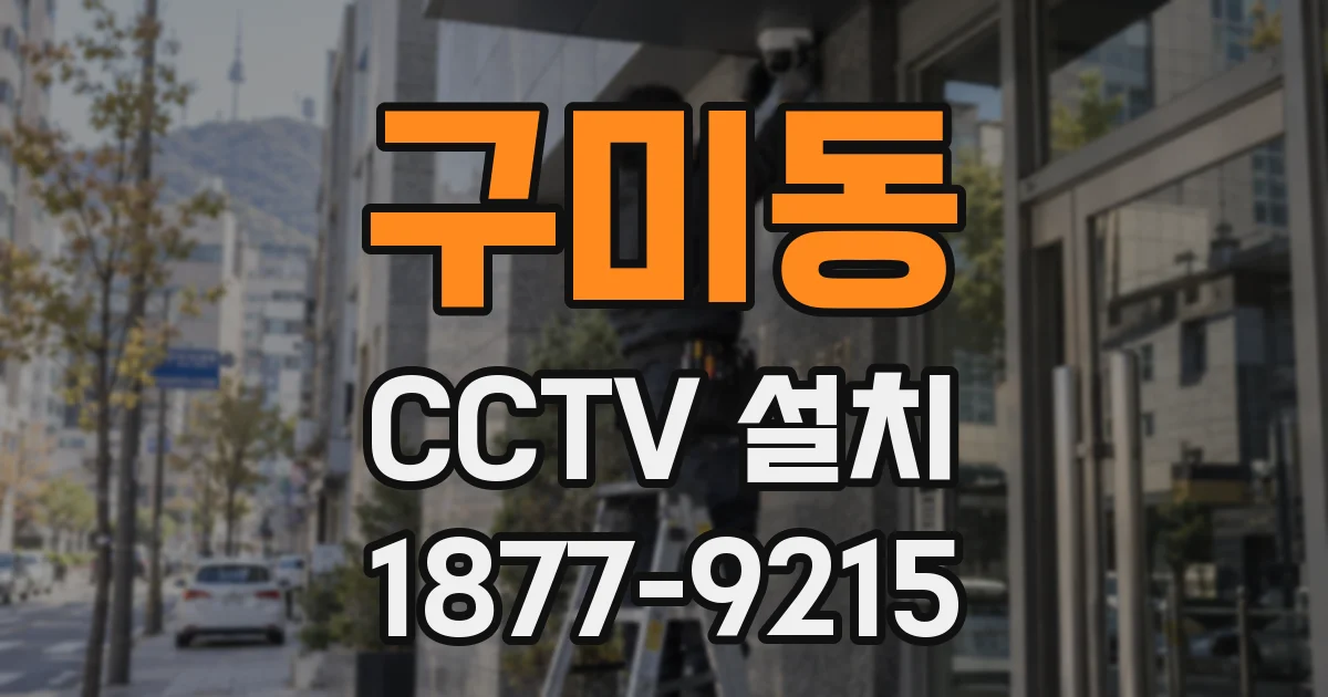 구미동 CCTV 설치